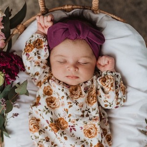 Mulberry topknot headband