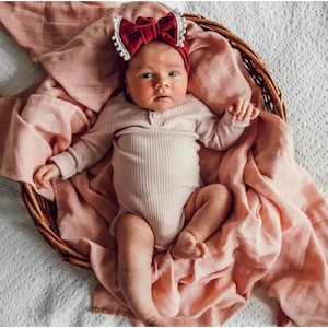 Musk Pink organic muslin wrap