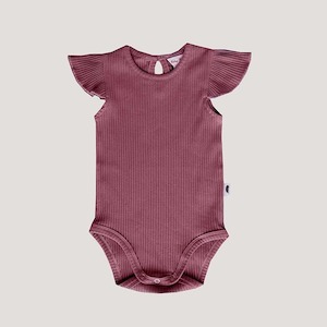 Riley Rib Bodysuit - Wild Ginger