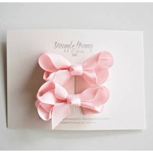 Bow Clips: Light Pink bow clip - Small pair