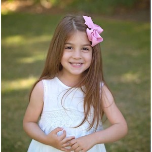 Dusty Pink bow clip - Medium