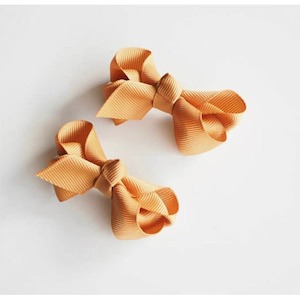 Mustard bow clip - Small pair