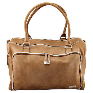 Isoki: Double Zip Satchel - Latte