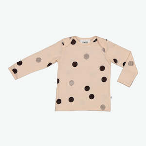 Mello Merino: Mini Long Sleeve Tee - Orbit Dusky Peach