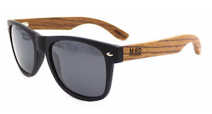 Moana Road: Sunnies Black With Zebra Arms