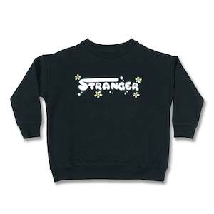 Girls Tops: Stranger Crew Black