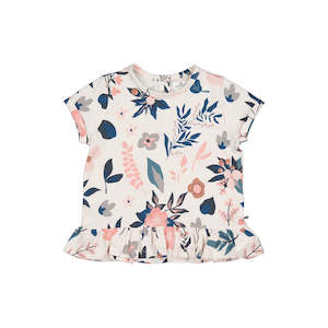Girls Tops: Hana T-Shirt - Pink Clementine