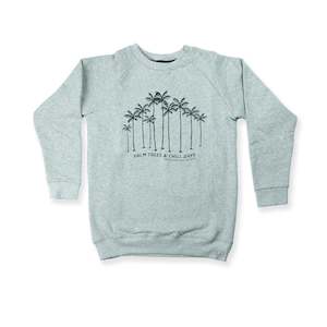 Boys Tops: Palm Trees & Chill Days Raglan Crew Greymarle