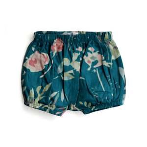 Girls Shorts: Bloomer Shorts - Green Leavings