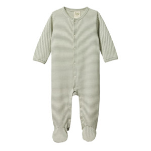Sleep: Cotton Stretch & Grow - Nettle Pinstripe