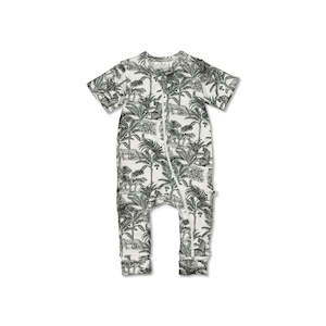 Sleep: Short Sleeve Zip Suit - Wilderness
