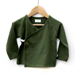 Baby Tops: Essentials Kimono Top Pine