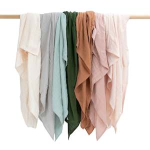 Sleep Gowns: Essentials Muslin Wrap - Grey