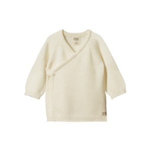 Nature Baby: Merino Knit Kimono Jacket Natural