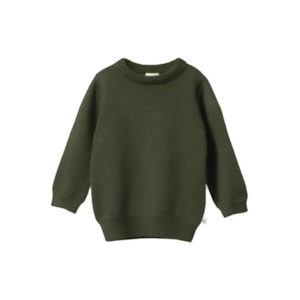 Nature Baby: Merino Knit Pullover Thyme