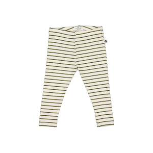 Girls Pants: Rib Leggings Olive Stripe