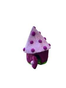 Felt Toys: Felt Tiny Tooth Fairy Home - Dark Purple