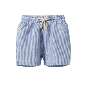 Nature Baby: James Shorts Linen Blue Stripe