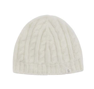 Cable Knit Hat White 1-5yr