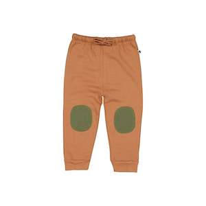 Track Pants - Tan / Moss Green