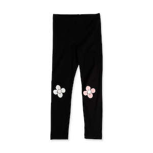 Girls Leggings Black Pink
