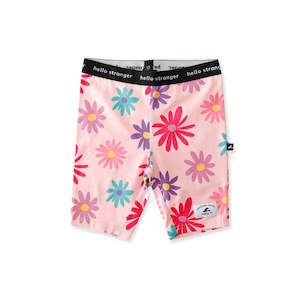 Girls Pants: Bike Tights Pink Flower