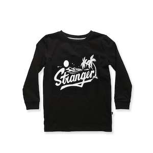 Boys Tops: Long Sleeve Tee Stranger Black