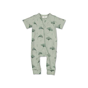 Short Sleeve Zip Suit - Gingko