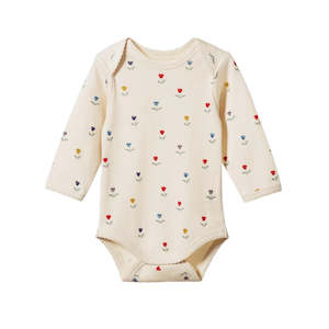 Bodysuits: Cotton Long Sleeve Bodysuit Delphine