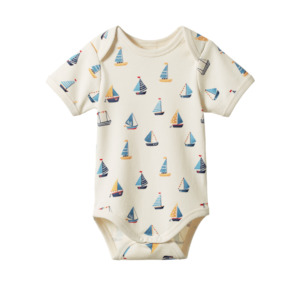 Bodysuits: Cotton Short Sleeve Bodysuit Regatta
