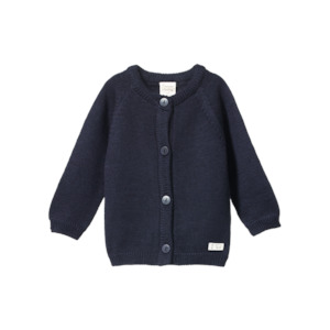 Merino Knit Cardigan Navy