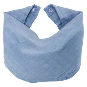 Bibs: Muslin Bib/Burping Cloth Blue