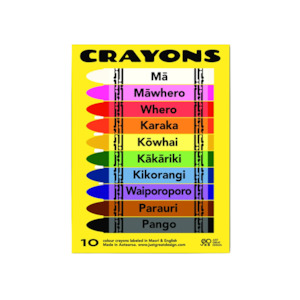 Play All: Maori/English Crayons 10 Pack