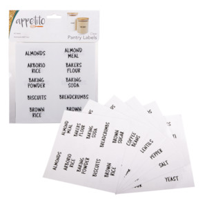 Clear Pantry Labels Pk60