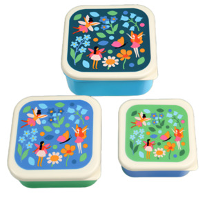 Rex London: Snack Boxes, set of 3 - Fairies in the Garden
