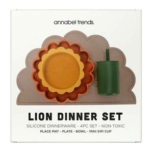 Plates Bowls: Lion Dinner Set 4pc