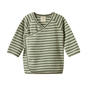 Baby Jerseys Vests: Kimono Jacket Nettle Twin Stripe