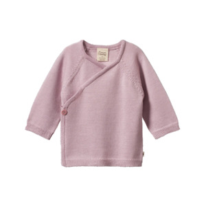 Nature Baby: Merino Knit Kimono Jacket Lilac
