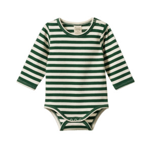 Nature Baby: Stretch Jersey Long Sleeve Bodysuit Eden Sea Stripe