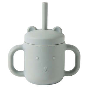 Feed All: Henny Silicone Sippy Cup with Straw Steele