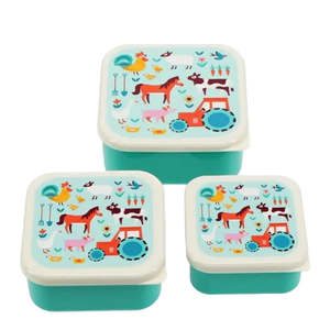 On The Go: Snack Boxes Set of 3 Farmyard