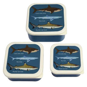 On The Go: Snack Boxes, set of 3 - Sharks