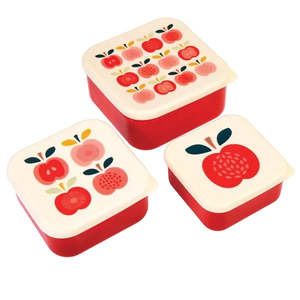 On The Go: Snack Boxes, set of 3 - Vintage Apple
