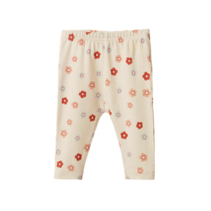 Baby Pants: Leggings Petite Flora Stamp