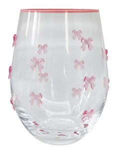 Urban: Kaya Bow Stemless Glass Pink