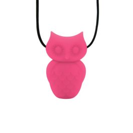 Owl Pendant - Fuchsia bubblegum