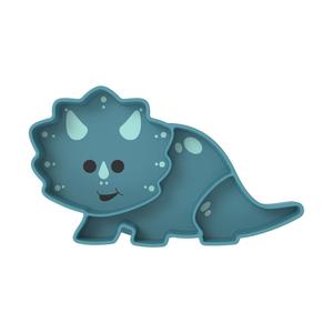 Melii Silicone Divided Suction Plate - Luxe Dino