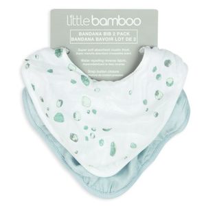 Little Bamboo Muslin Bib 2pc Whisper