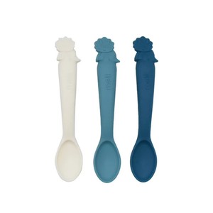 Eat And Drink: Melii 3 Piece Silicone Spoons Luxe Blue