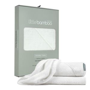 Little Bamboo Hooded Towel White Natural
